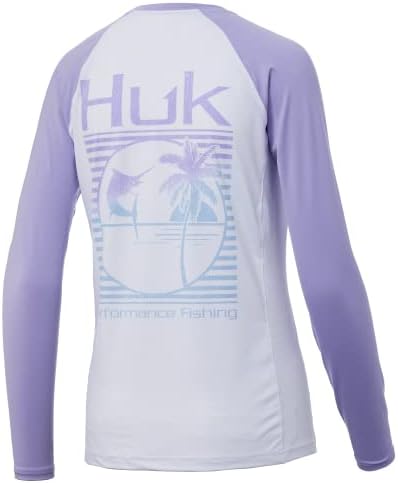 הכותרת הכפולה של HUK לנשים שרוול ארוך | שמש מגנה על חולצת דיג